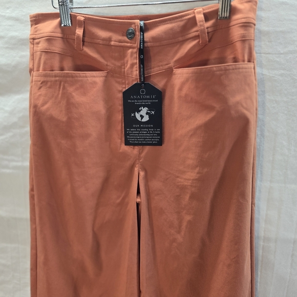 Anatomie Greyson Women's Large Ginger Stretch Wide Leg Pants 32X31 New - Picture 4 of 8